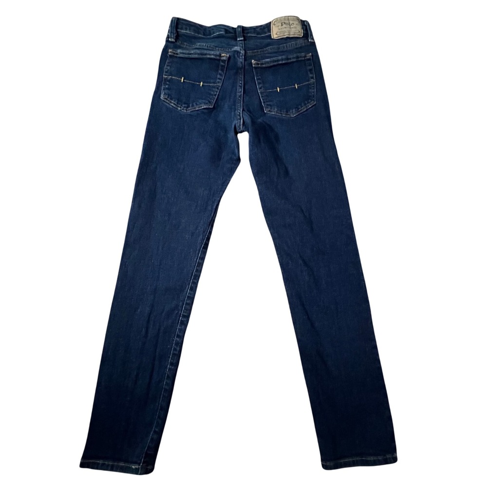Polo Ralph Lauren Jeans Kids 16 Dark Blue Slim Fit Authentic Dungarees Denim - Picture 6 of 11